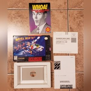 Mega Man X2 Super Nintendo Game Box